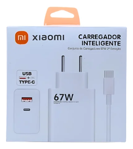 CARREGADOR INTELIGENTE - XIAOMI 67W TURBO - CABO TIPO C
